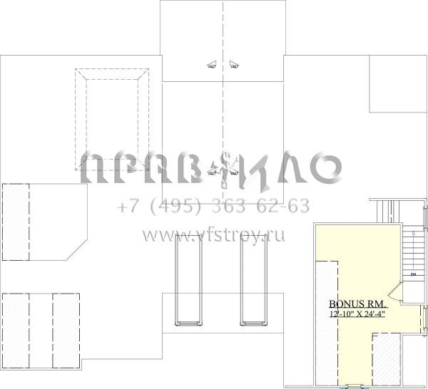 Проект двухэтажного дома с гаражом на две машины в американском стиле S5-239 (6939-00003)