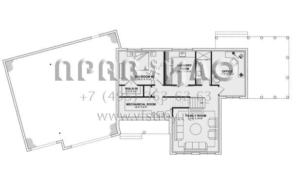 Проект двухэтажного дома с гаражом на две машины в современном стиле S5-339 (034-01327)