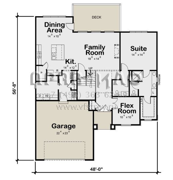 Проект двухэтажного дома с гаражом на две машины в современном стиле S5-243 (402-01752)