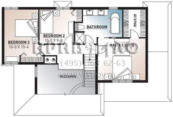 Проект двухэтажного дома с гаражом на две машины в американском стиле S5-146 (034-00369)