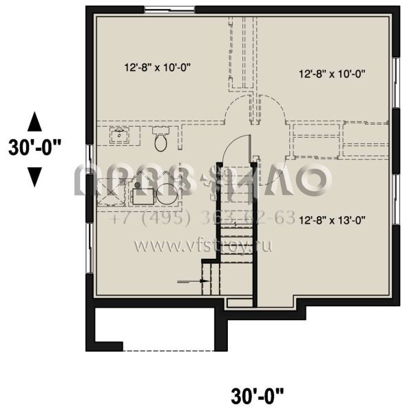 Проект двухэтажного дома без гаража в стиле Райт S5-162 (034-01215)