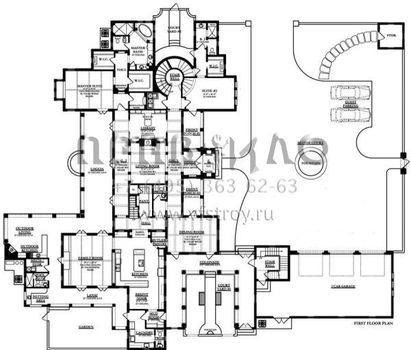 Проект двухэтажного дома с гаражом на три и более машин в современном стиле S5-585 (3978-00012)