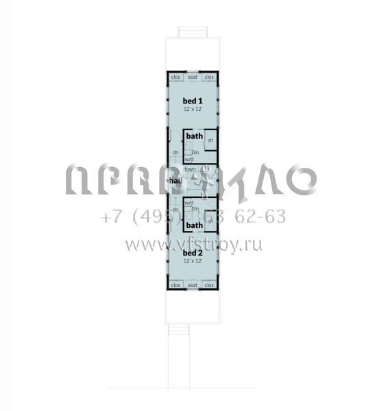 Проект двухэтажного дома без гаража в американском стиле S5-133 (028-00202)