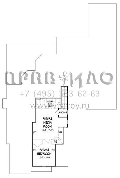 Проект одноэтажного дома с гаражом на две машины в американском стиле S5-270 (6082-00142)