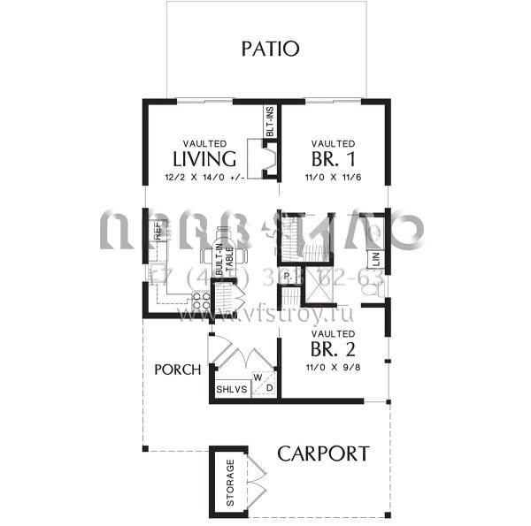 Проект одноэтажного дома с гаражом на одну машину в современном стиле S5-71 (2559-00686)