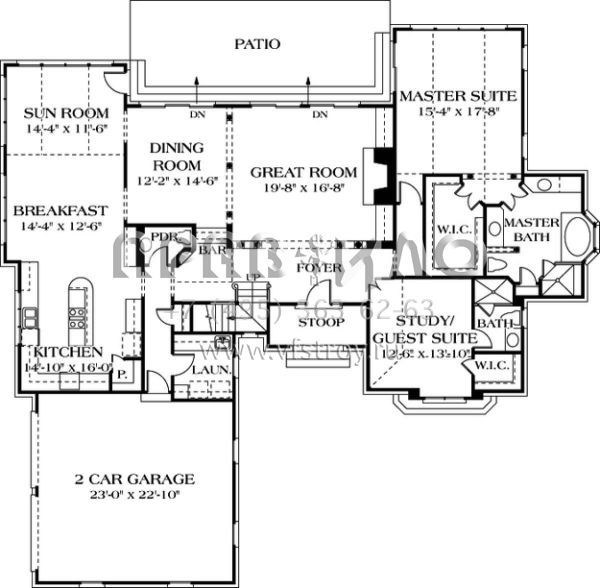 Проект двухэтажного дома с гаражом на две машины в современном стиле S5-294 (3323-00274)