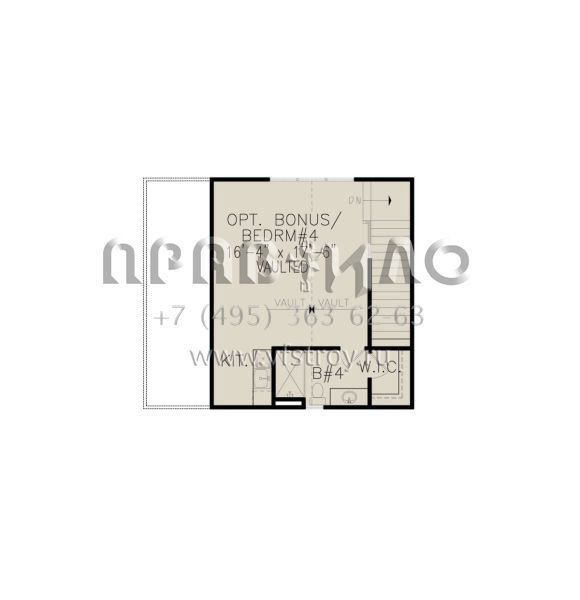 Проект одноэтажного дома с гаражом на три и более машин в современном стиле S5-224 (699-00366)