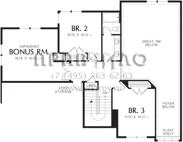 Проект двухэтажного дома с гаражом на три и более машин в английском стиле S5-285 (2559-00542)