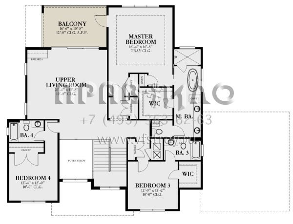 Проект двухэтажного дома с гаражом на две машины в стиле Ранчо S5-353 (3978-00273)