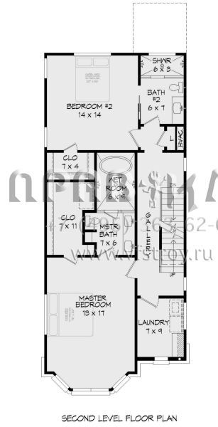 Проект трехэтажного дома без гаража в современном стиле S5-264 (940-00188)