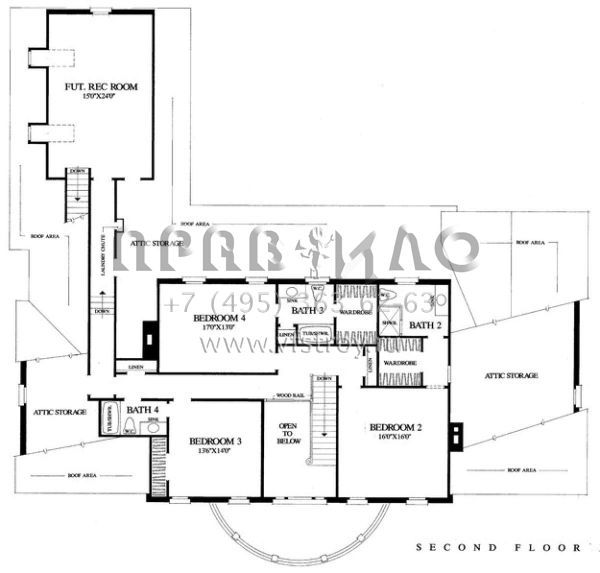 Проект двухэтажного дома с гаражом на две машины в стиле Ранчо S5-417 (7922-00003)