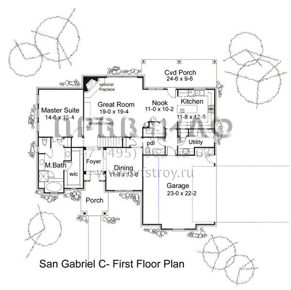 Проект двухэтажного дома с гаражом на две машины в английском стиле S5-237 (9401-00063)