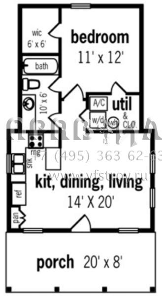 Проект одноэтажного дома без гаража в стиле Ранчо S5-53 (048-00001)