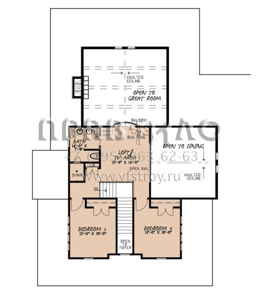 Проект двухэтажного дома с гаражом на три и более машин в современном стиле S5-310 (8318-00103)