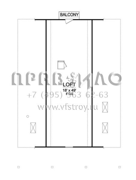 Проект одноэтажного дома без гаража в стиле Ранчо S5-270 (5445-00231)
