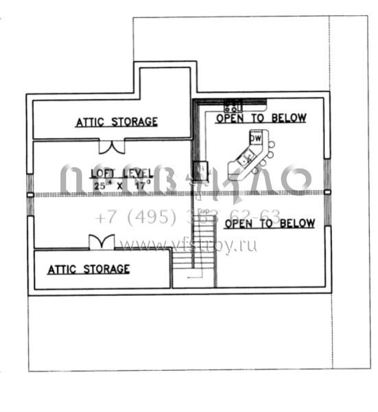 Проект двухэтажного дома без гаража в стиле Ранчо S5-191 (039-00142)