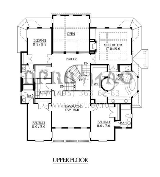 Проект двухэтажного дома с гаражом на три и более машин в современном стиле S5-406 (341-00251)