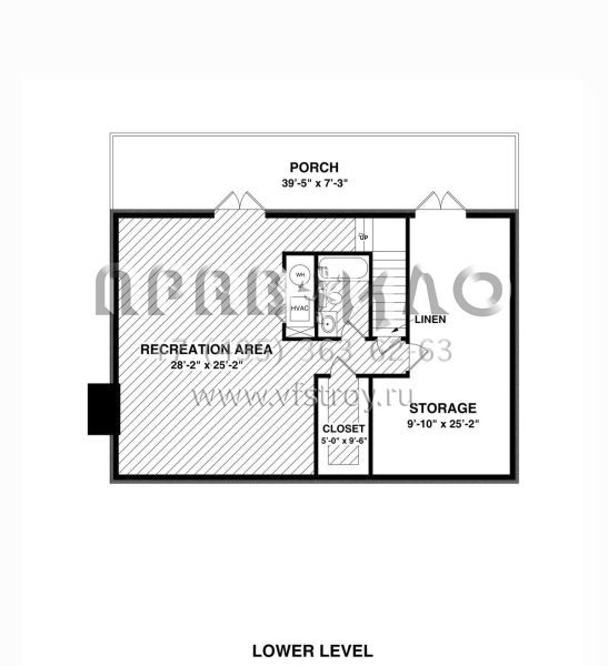 Проект двухэтажного дома без гаража в стиле Ранчо S5-264 (036-00272)