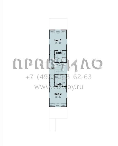 Проект двухэтажного дома без гаража в современном стиле S5-133 (028-00203)