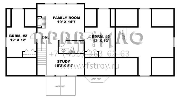 Проект двухэтажного дома с гаражом на две машины в стиле Шале S5-375 (039-00700)