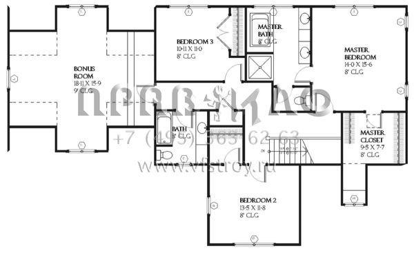 Проект двухэтажного дома с гаражом на две машины в английском стиле S5-197 (1637-00072)