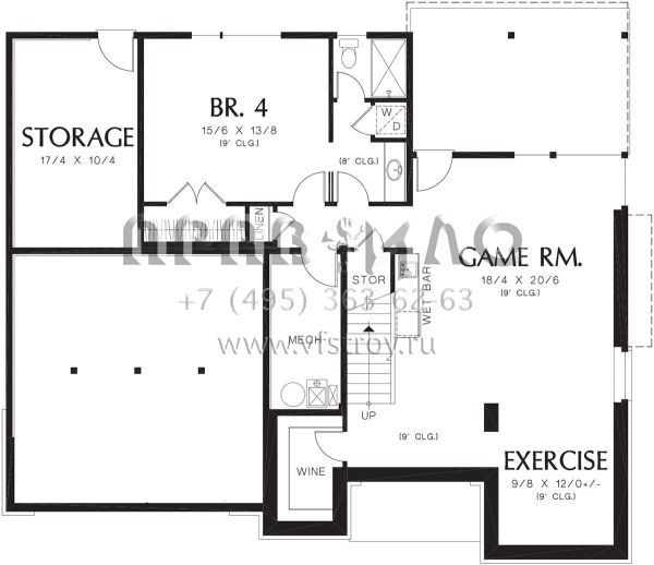 Проект двухэтажного дома с гаражом на две машины в современном стиле S5-339 (2559-00551)