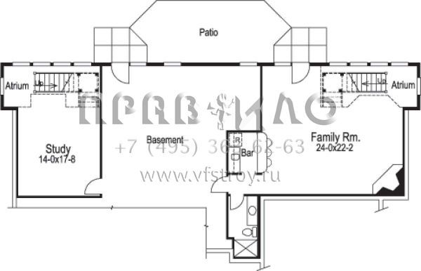 Проект одноэтажного дома с гаражом на две машины в стиле Ранчо S5-283 (5633-00104)