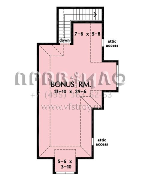 Проект одноэтажного дома с гаражом на три и более машин в стиле Ранчо S5-370 (2865-00327)