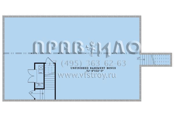 Проект одноэтажного дома с гаражом на две машины в стиле Ранчо S5-167 (8318-00372)