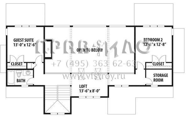 Проект двухэтажного дома с гаражом на две машины в современном стиле S5-215 (9488-00022)