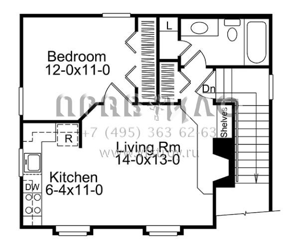 Проект двухэтажного дома с гаражом на две машины в современном стиле S5-57 (5633-00230)
