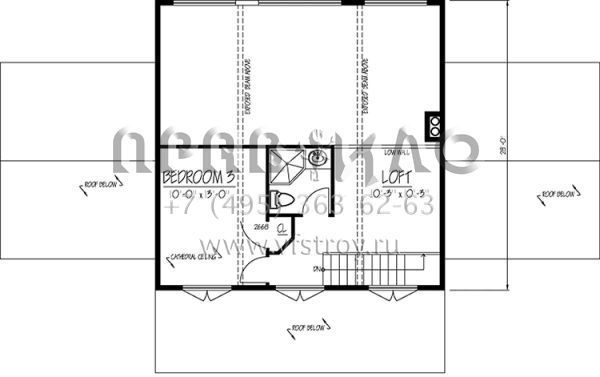Проект двухэтажного дома без гаража в стиле Ранчо S5-175 (1754-00029)
