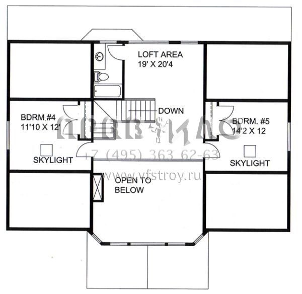 Проект трехэтажного дома без гаража в стиле Ранчо S5-428 (039-00662)