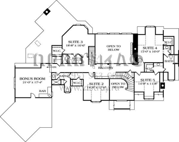 Проект двухэтажного дома с гаражом на три и более машин в английском стиле S5-482 (3323-00499)