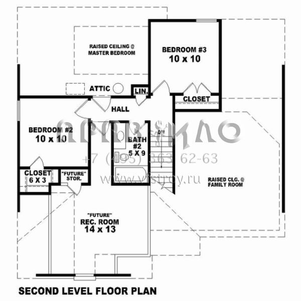 Проект двухэтажного дома с гаражом на две машины в стиле Ранчо S5-129 (053-02280)