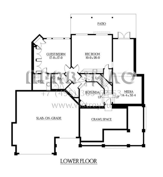 Проект двухэтажного дома с гаражом на три и более машин в скандинавском стиле S5-523 (341-00243)