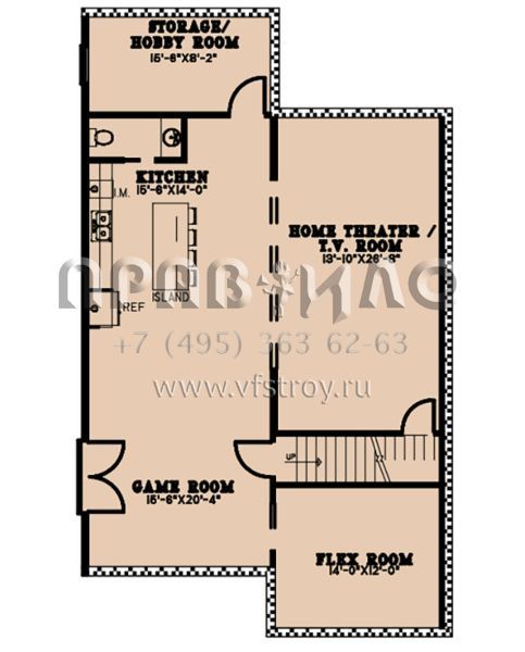Проект одноэтажного дома с гаражом на три и более машин в современном стиле S5-492 (8318-00245)