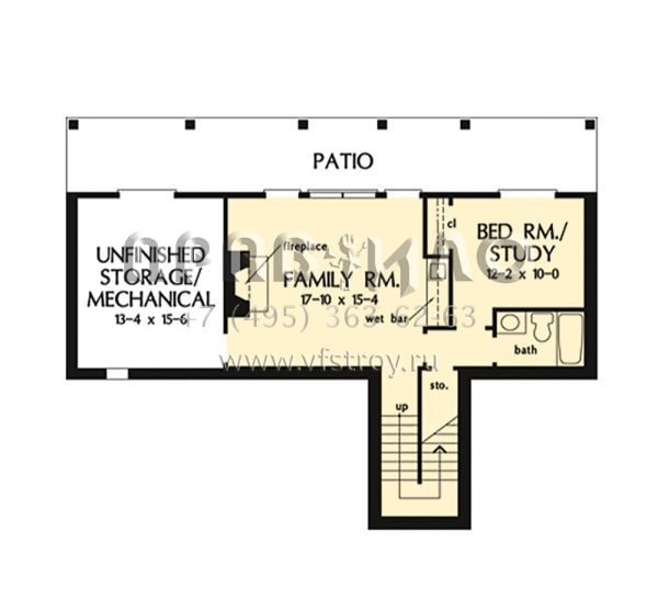 Проект двухэтажного дома с гаражом на три машины в стиле Ранчо S5-274 (2865-00333)