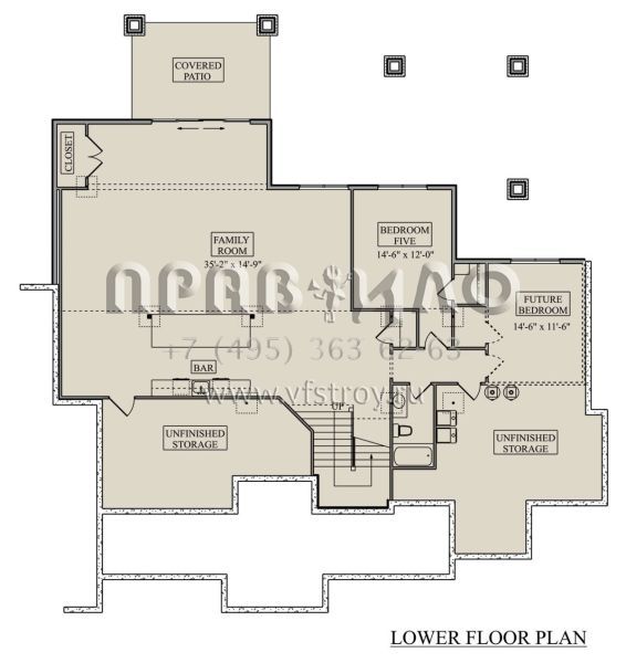 Проект двухэтажного дома с гаражом на три и более машин в современном стиле S5-324 (5631-00188)