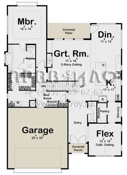 Проект двухэтажного дома с гаражом на две машины в современном стиле S5-277 (963-00448)