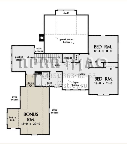 Проект двухэтажного дома с гаражом на две машины в современном стиле S5-213 (2865-00137)