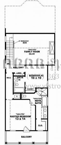 Проект двухэтажного дома с гаражом на две машины в прибрежном стиле S5-133 (053-00030)