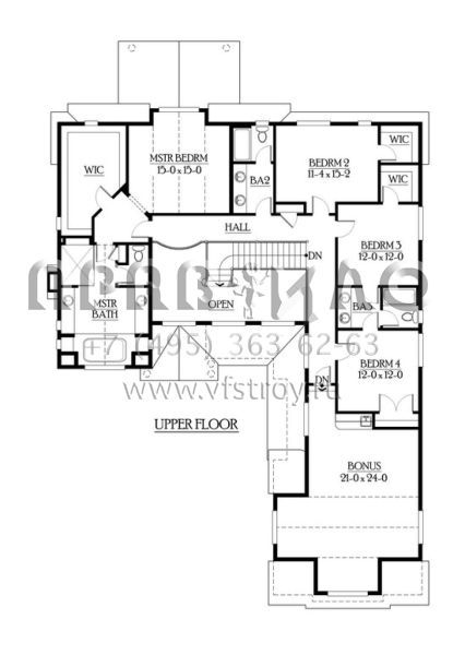 Проект двухэтажного дома с гаражом на три и более машин в скандинавском стиле S5-364 (341-00162)
