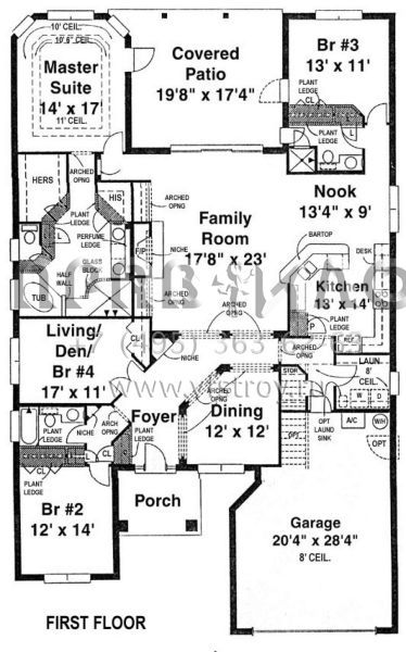 Проект одноэтажного дома с гаражом на две машины в стиле Ранчо S5-251 (4766-00074)