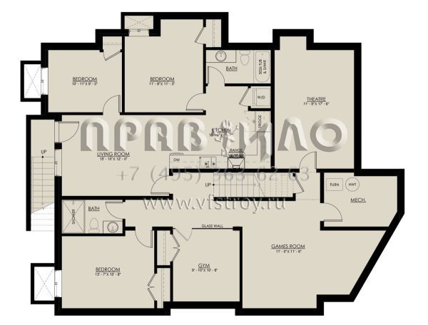 Проект двухэтажного дома с гаражом на две машины в классическом стиле S5-327 (8937-00011)