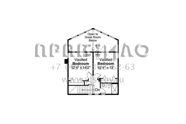 Проект двухэтажного дома без гаража в современном стиле S5-192 (035-00798)