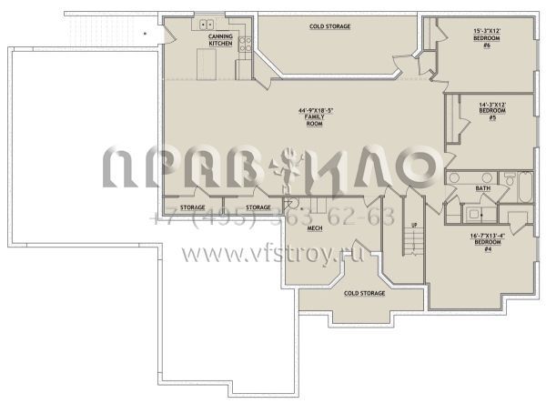 Проект одноэтажного дома с гаражом на три и более машин в американском стиле S5-212 (8768-00066)