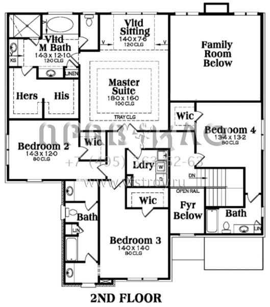 Проект двухэтажного дома с гаражом на три и более машин в американском стиле S5-343 (009-00093)