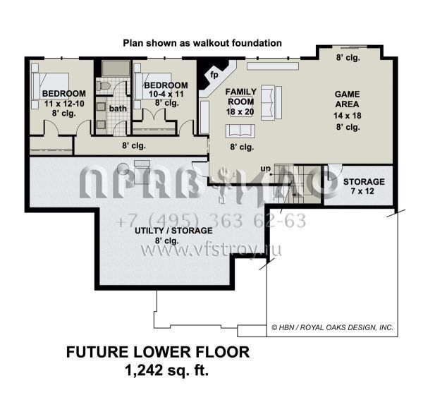 Проект одноэтажного дома с гаражом на две машины в американском стиле S5-193 (098-00347)