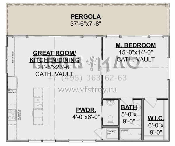 Проект одноэтажного дома без гаража в современном стиле S5-84 (1462-00034)